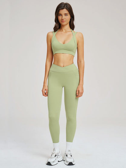High-End Feel Yoga Set, Tight-Fitting Backless Sporty High Stretch Fashion Yoga Clothes - image 15