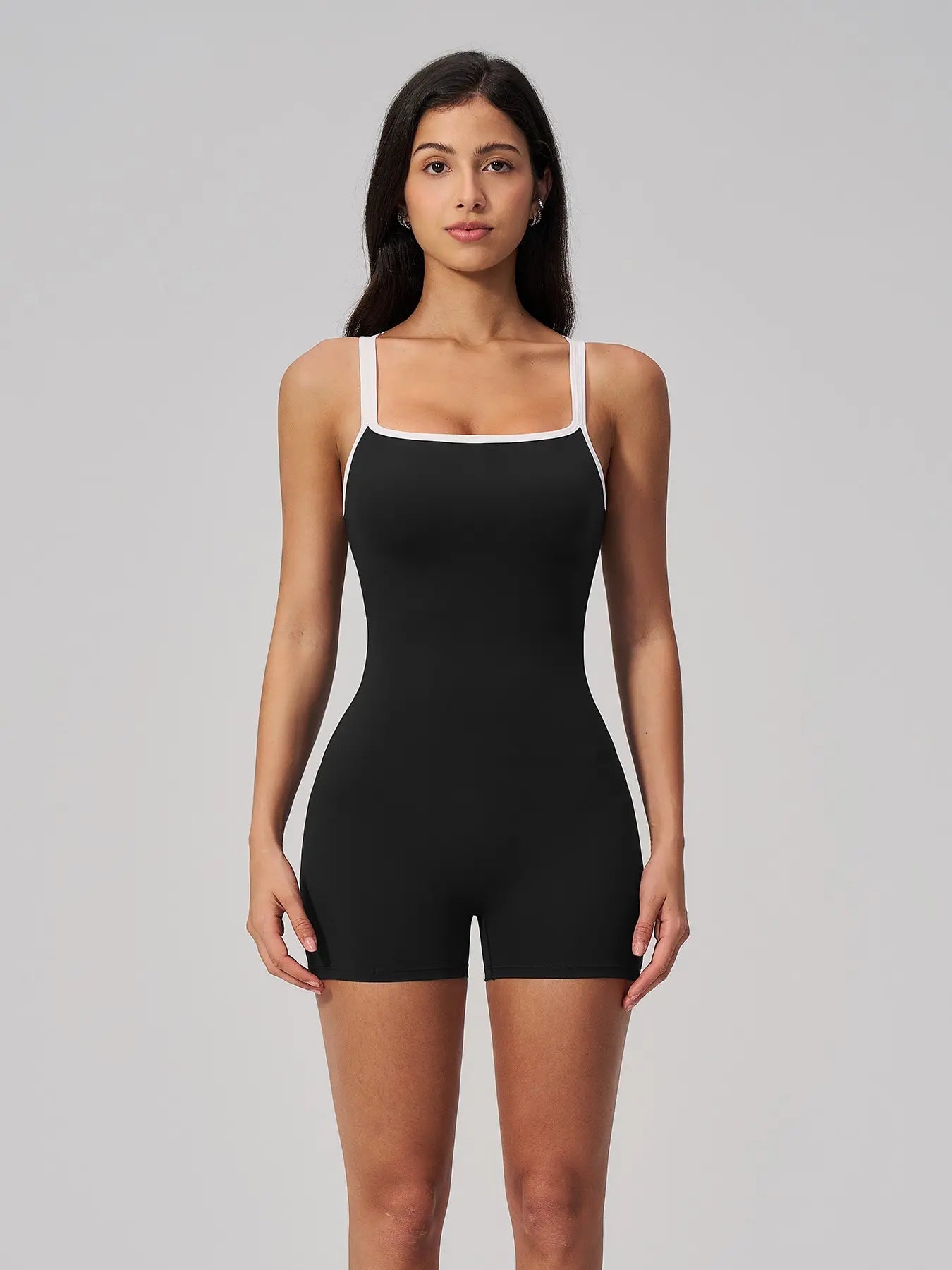 Cross-Border Tight-Fit Yoga Bodysuit, Square Neck Backless Fitness - image 7