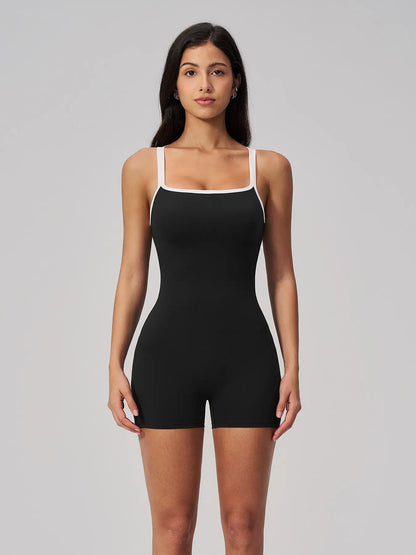Cross-Border Tight-Fit Yoga Bodysuit, Square Neck Backless Fitness - image 7