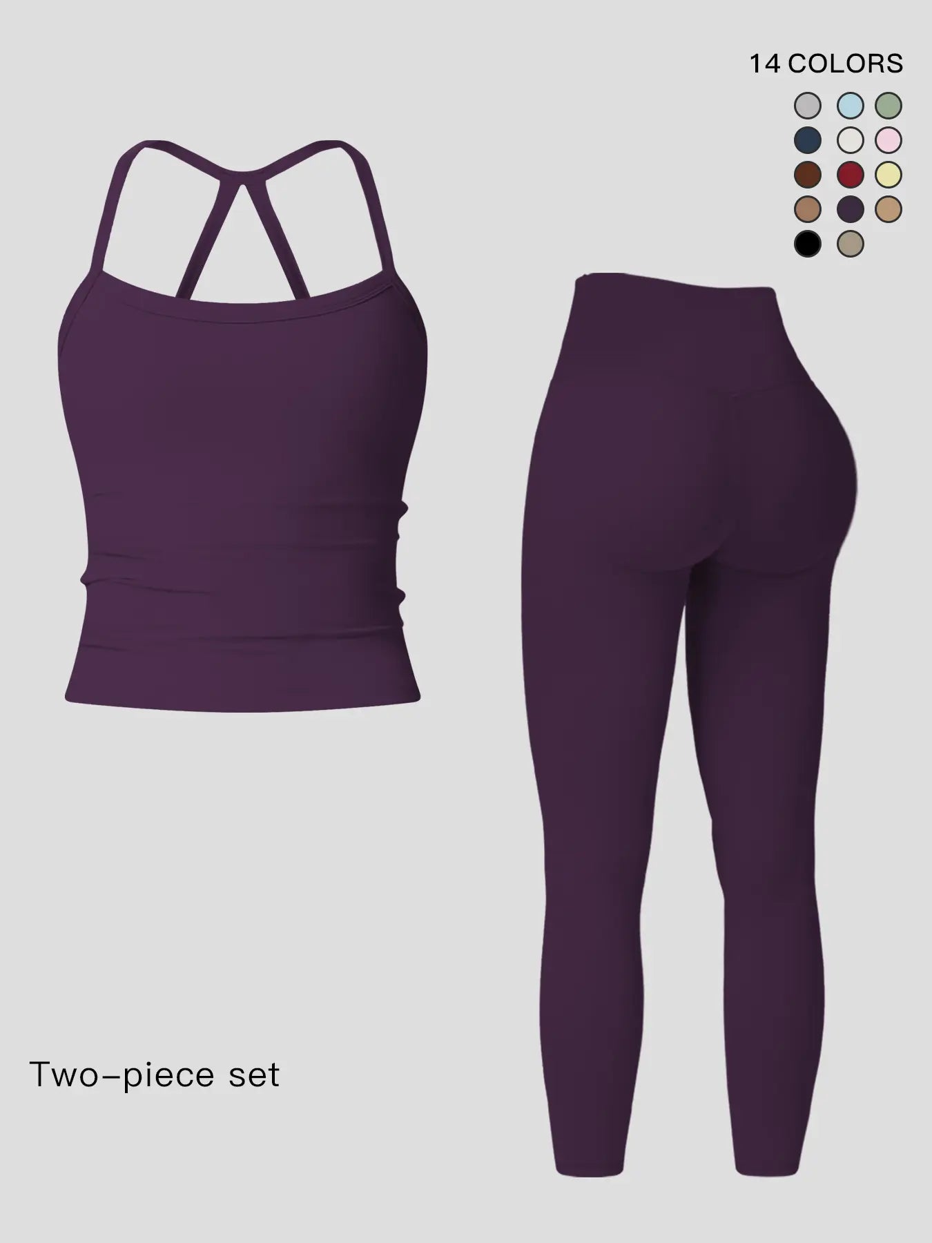 Women's Quick-Dry Yoga Vest Set, Activewear Workout Set - image 9