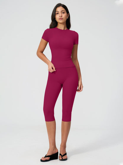 Breathable Tight Yoga Set, High Waist Quick-Dry Fitness Wear - image 16