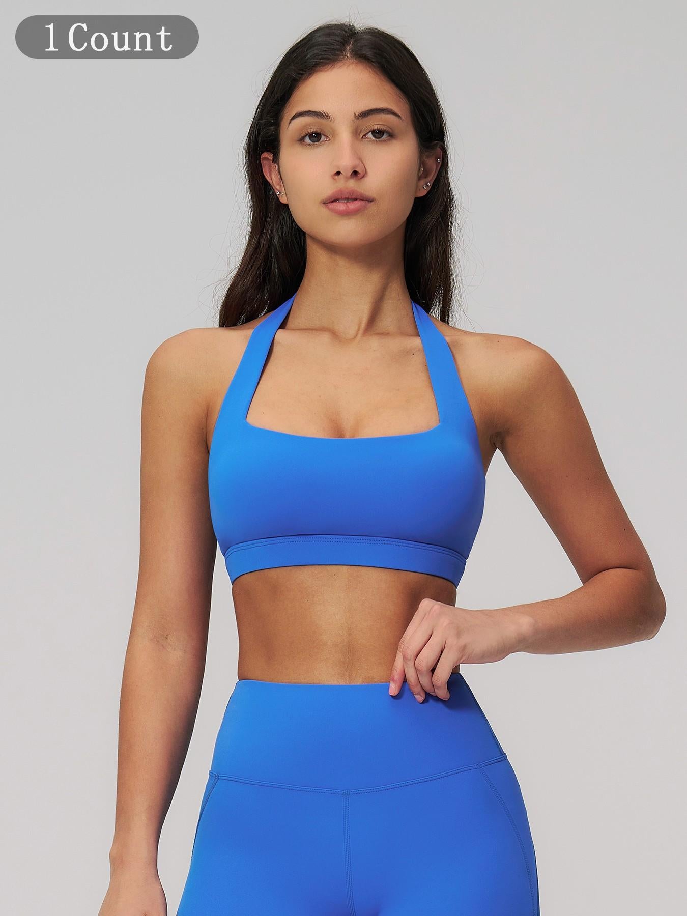 Summer Halter Cloudy Yoga Bra, Hollow Back Yoga Top - image 21