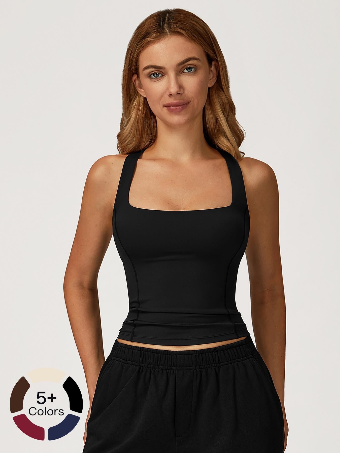 Women's Seamless Yoga Vest, Sleeveless Sports Vests - image 11