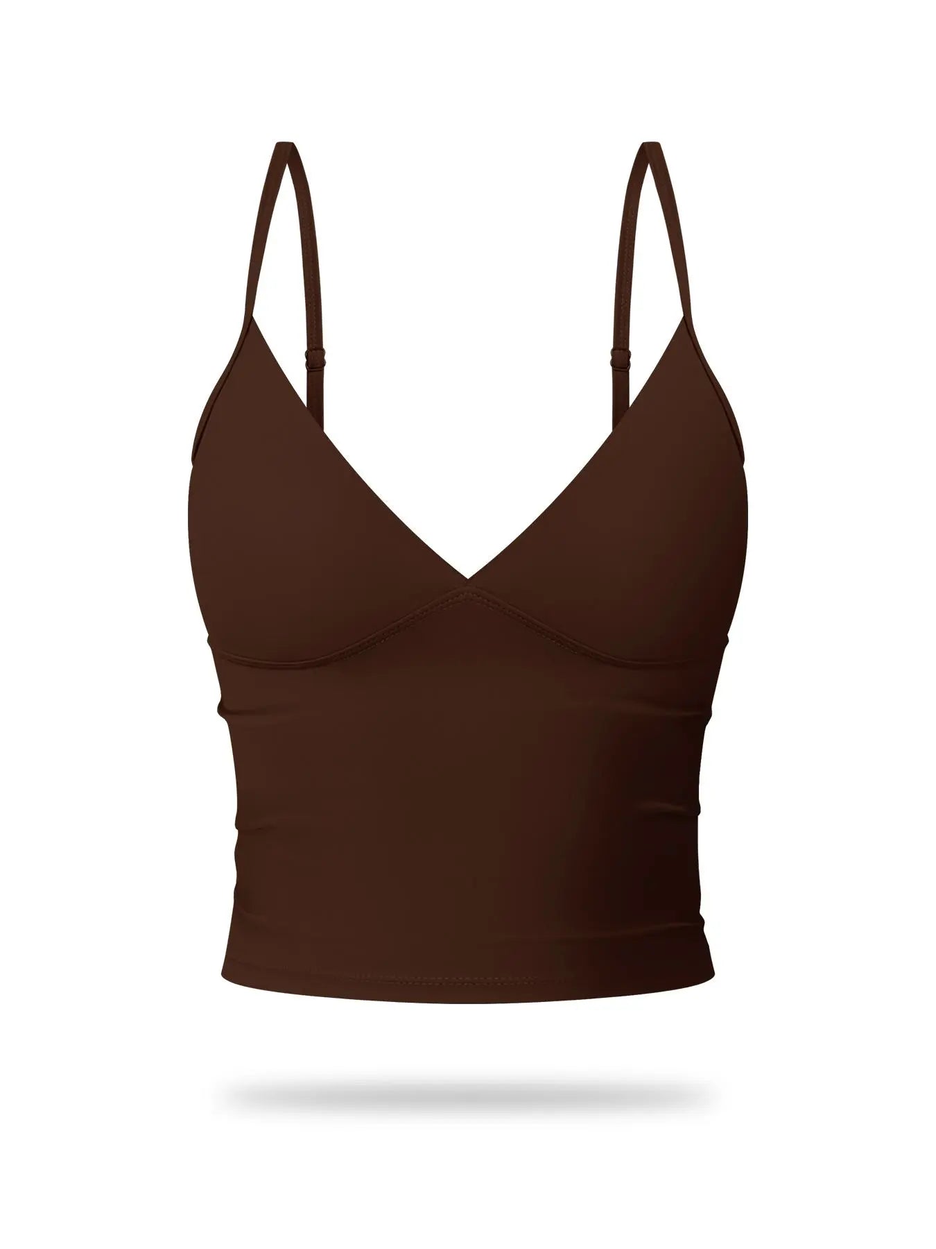 Women's Solid Color Sports Cami Top, Breathable Comfortable Sports Top