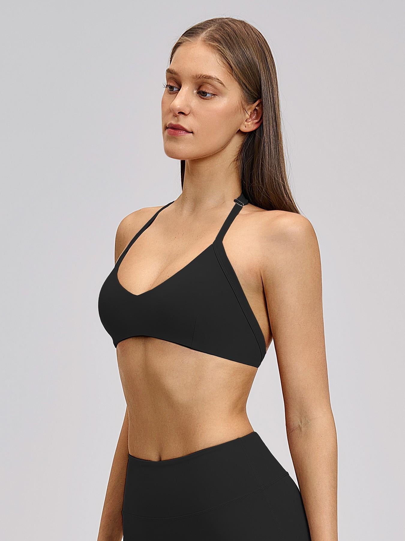 Cross-Border Plush Halter Sports Bra, Sporty Bra - image 14