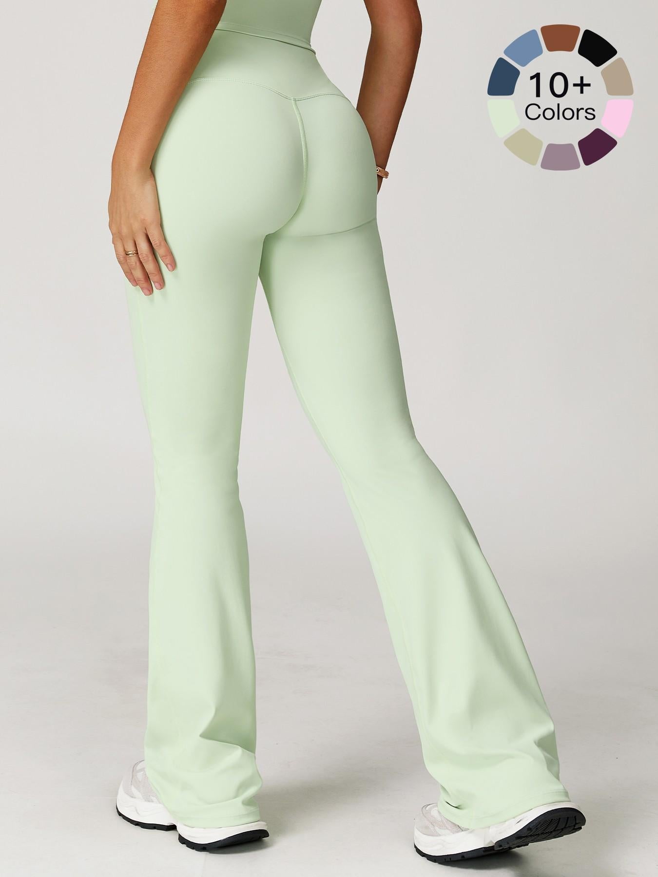 High-Waisted Quick-Dry Wide-Leg Active Pants, Activewear Bottoms - image 22