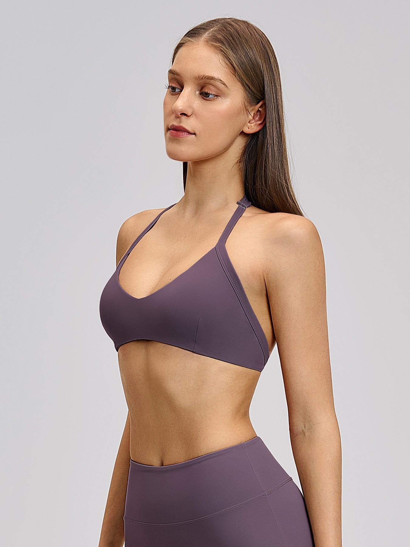 Cross-Border Plush Halter Sports Bra, Hollow Back Yoga Innerwear - image 12