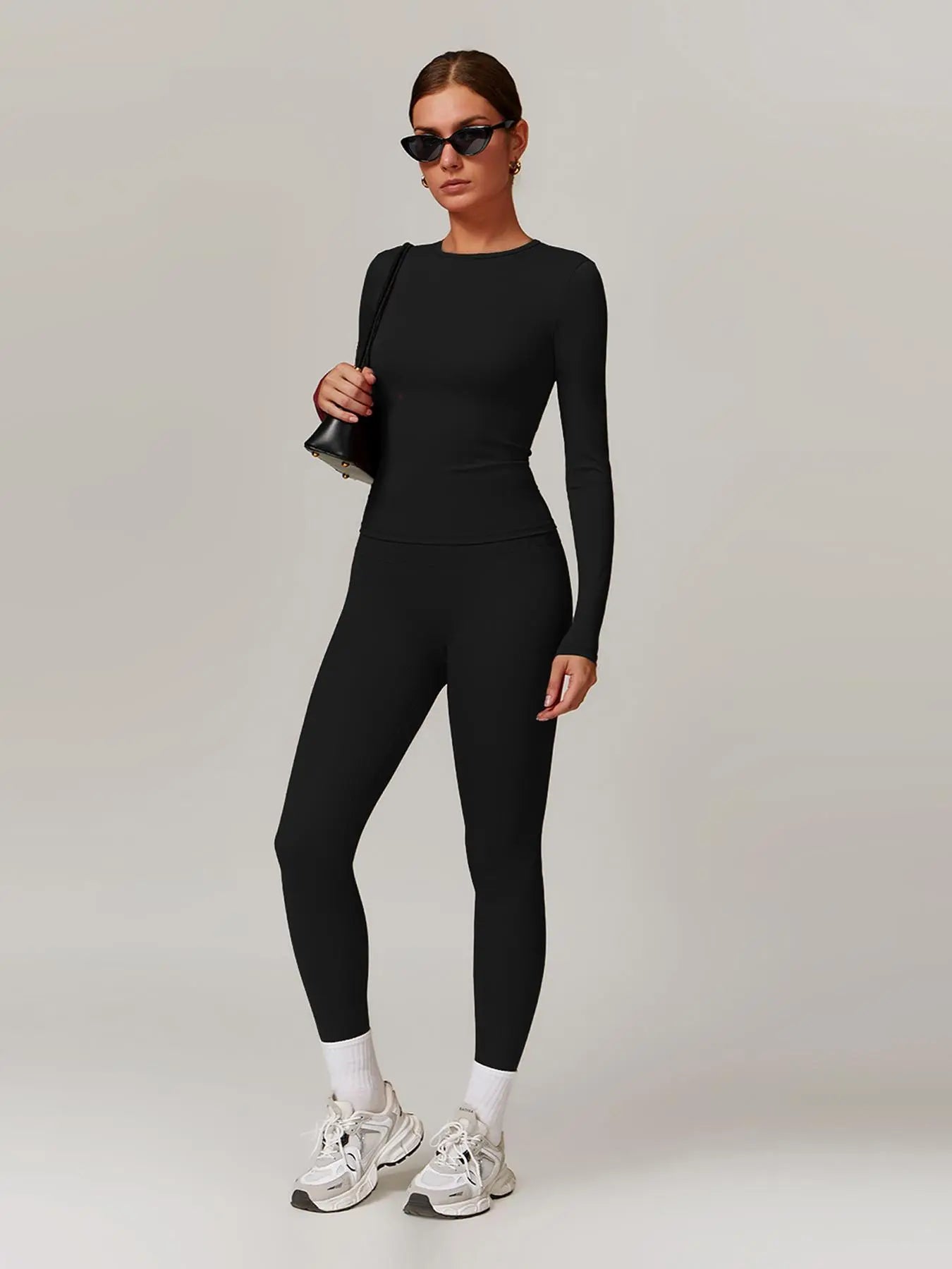 Women’s Quick Dry Long Sleeve & High Waist Leggings Sets for Fitness - image 6