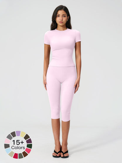 Breathable Tight Yoga Set, High Waist Quick-Dry Fitness Wear - image 26