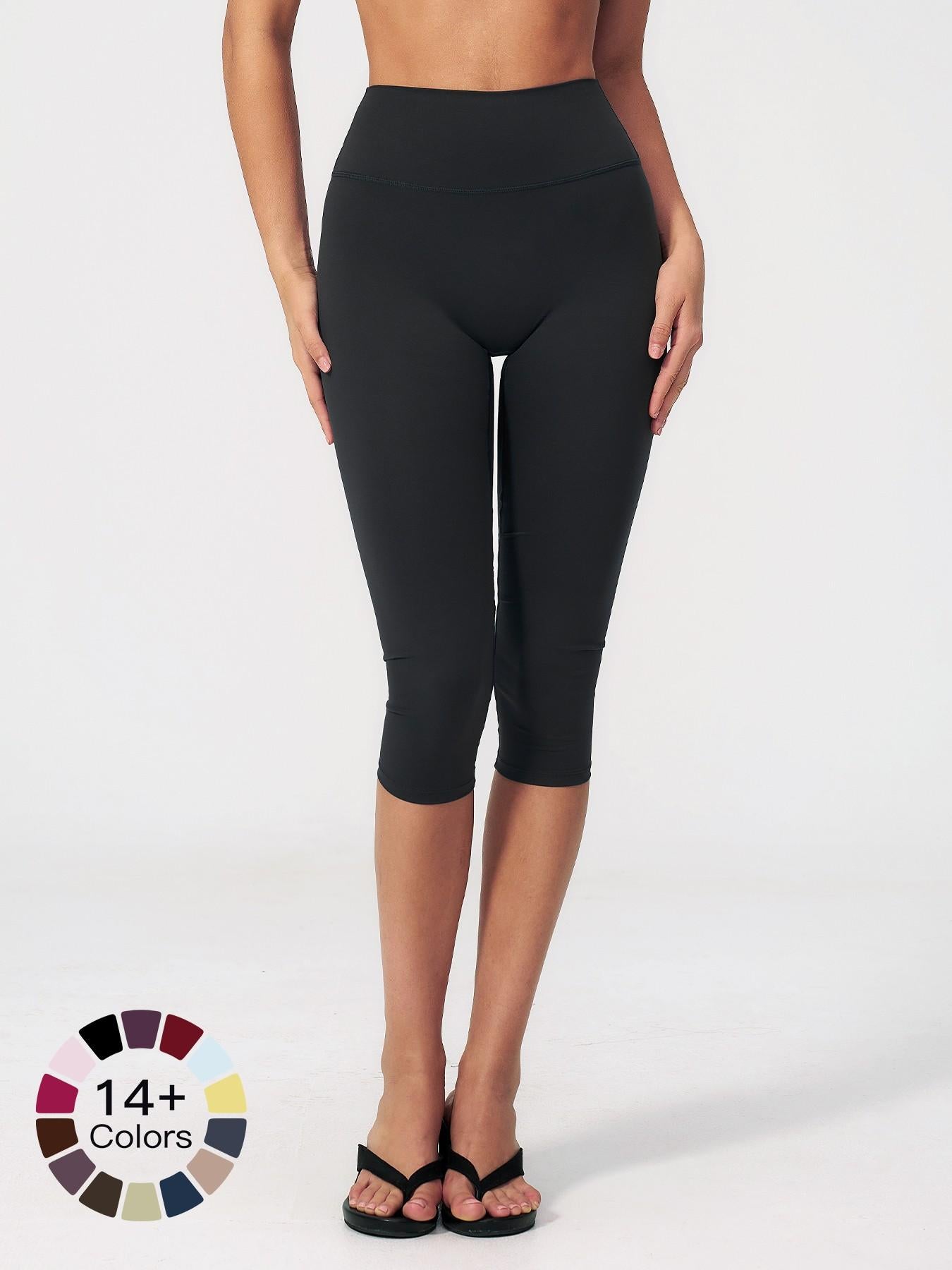 Cross-Border Fleece Yoga Pants, High-Waisted Tight Fit Slimming Gym Shorts - image 27
