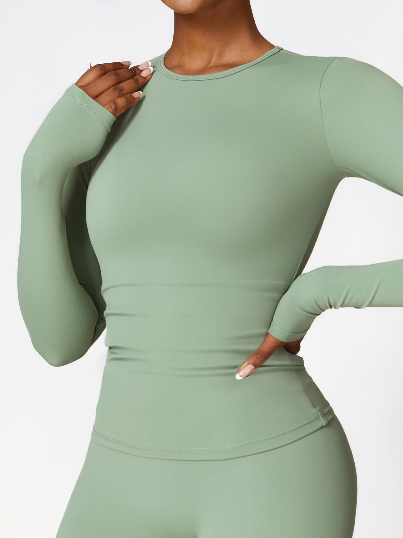 New Fleece Long Sleeve Yoga Top, High Strength Fitness Wear - image 15
