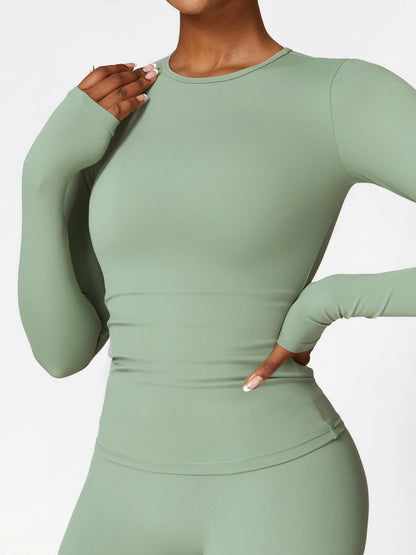 New Fleece Long Sleeve Yoga Top, High Strength Fitness Wear - image 15