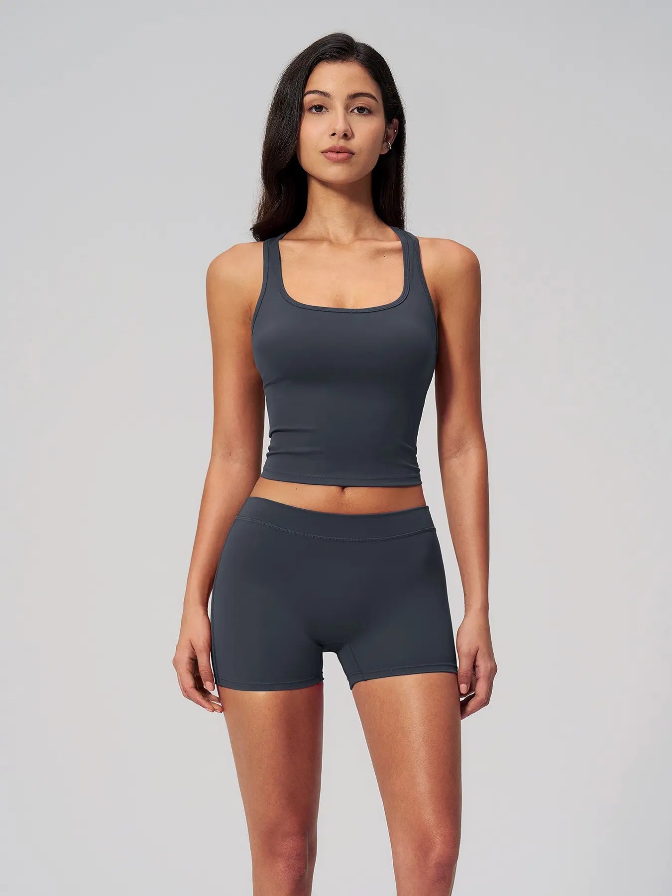 Women's Yoga Set, Fleece Square Neck Backless Outerwear - image 7
