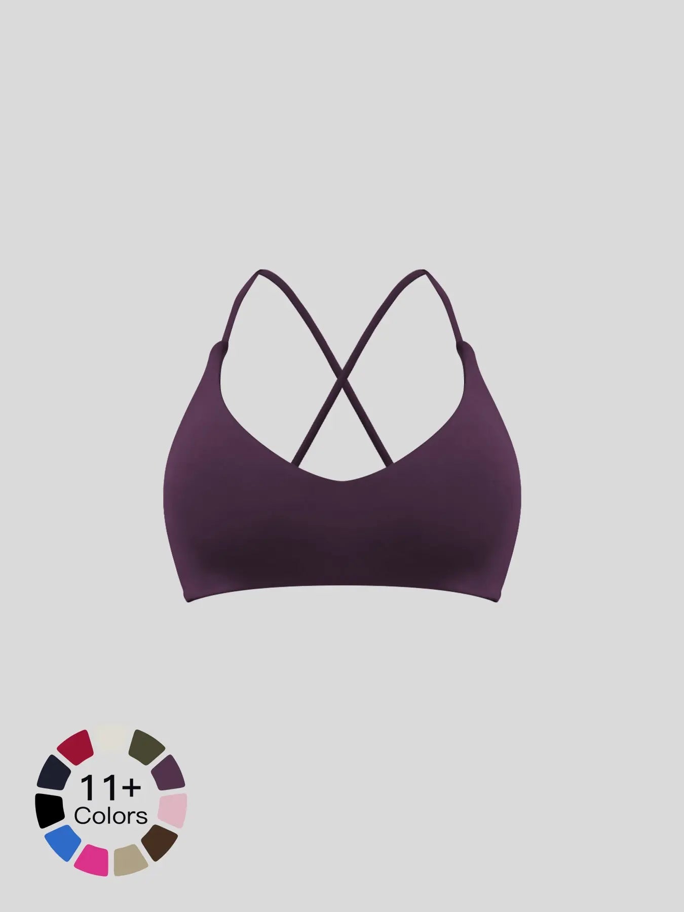 Cloud-Soft Yoga Bra, Quick-Dry Cross-Back Sports Bra