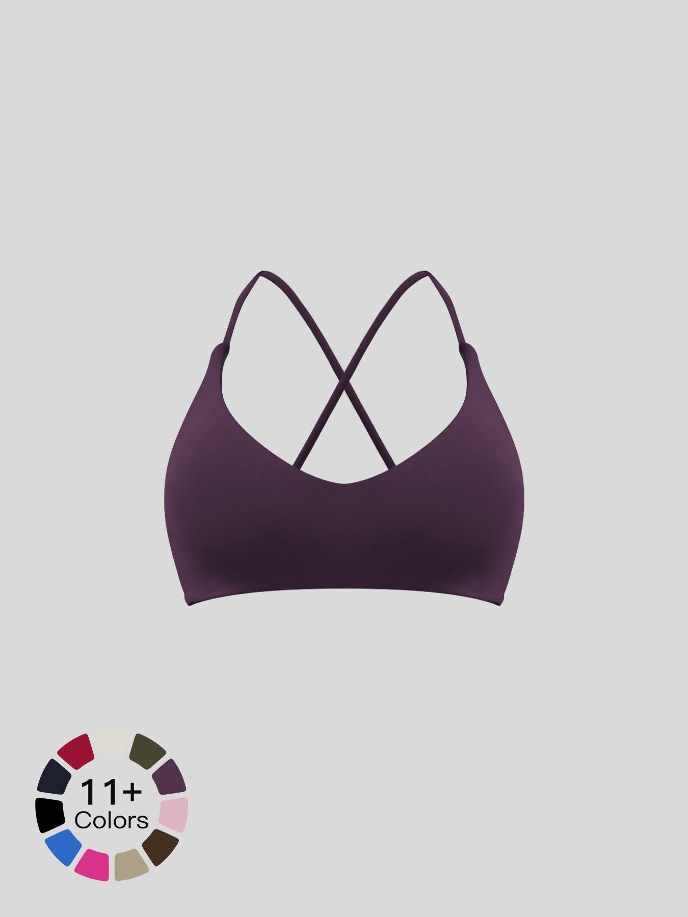 Cloud-Soft Yoga Bra, Quick-Dry Cross-Back Sports Bra - image 17