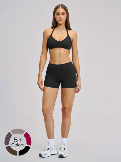 Cross-Border Brushed Yoga Set, Hollow Back Halter Top - image 11