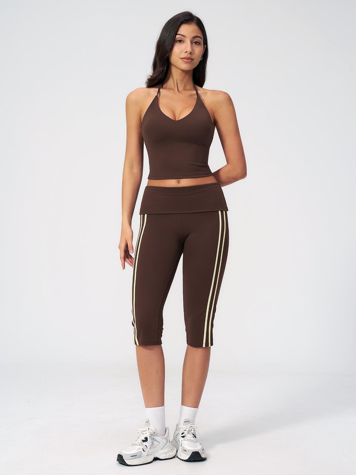 European and American Yoga Set, Two-Piece Activewear Set Sportswear for Outdoor Activities - image 15