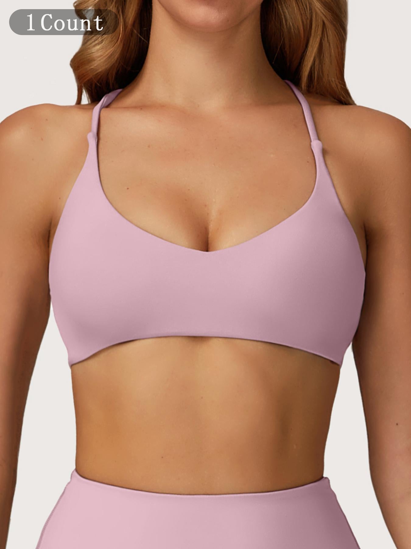 Fast-Drying Yoga Sports Bra with Cross Back Design, High-Intensity Workout Wear for Running and Fitness - image 22