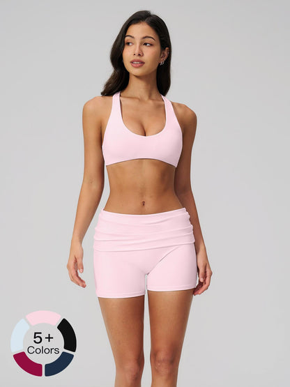 Women's Summer Cross Back Yoga Set, Two-Piece Outdoor Fitness Wear - image 12