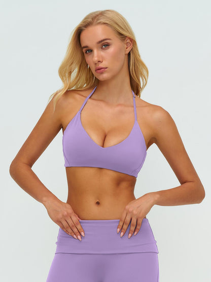 Cross-Border Fleece Yoga Bralette Halter Backless Tight-Fitting Sports Bra, Running Fitness Top for Women - image 11