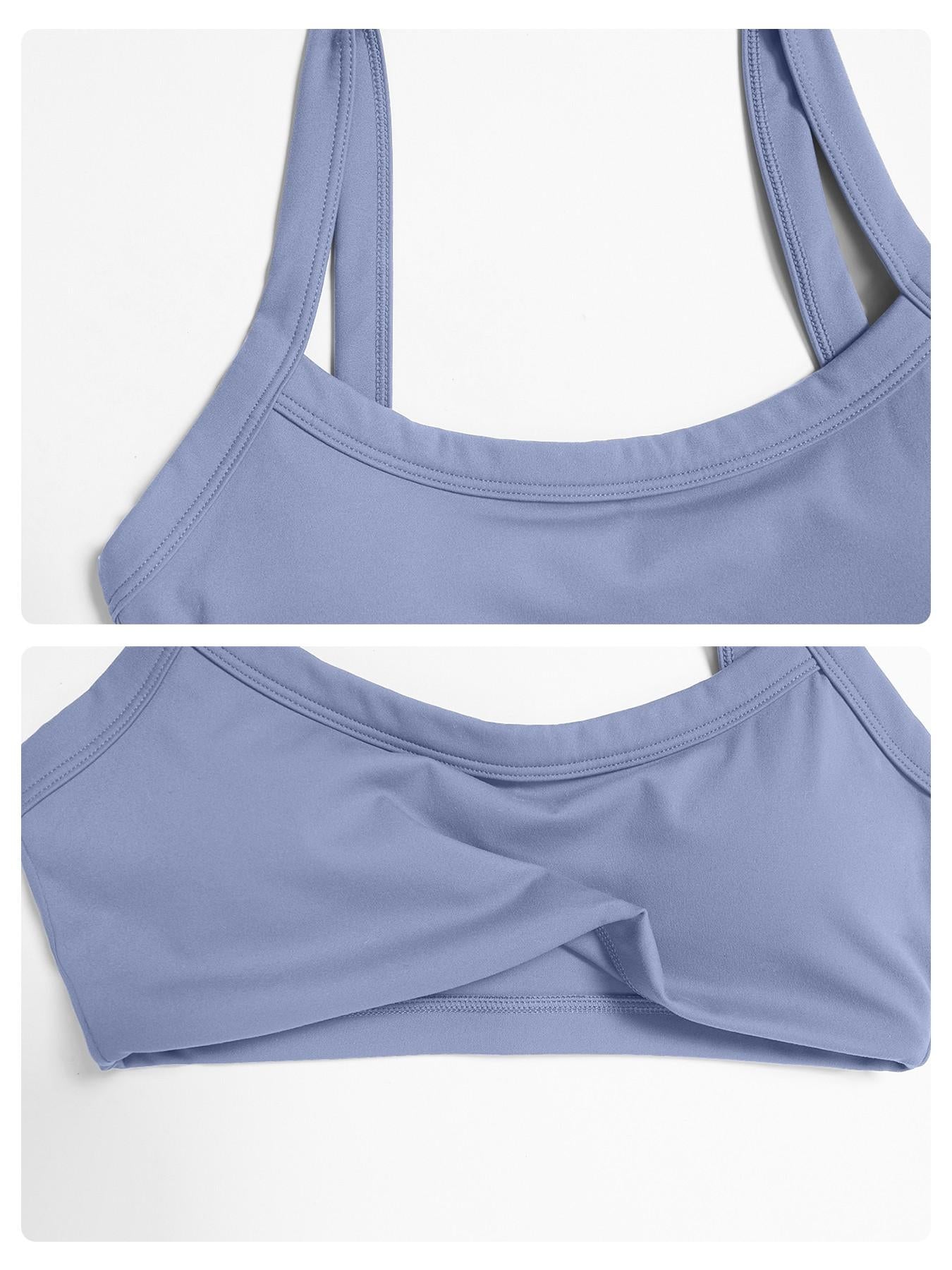 Cross-Border Textured Shoulder Straps Yoga Bra, Compression Sports Bra - image 15