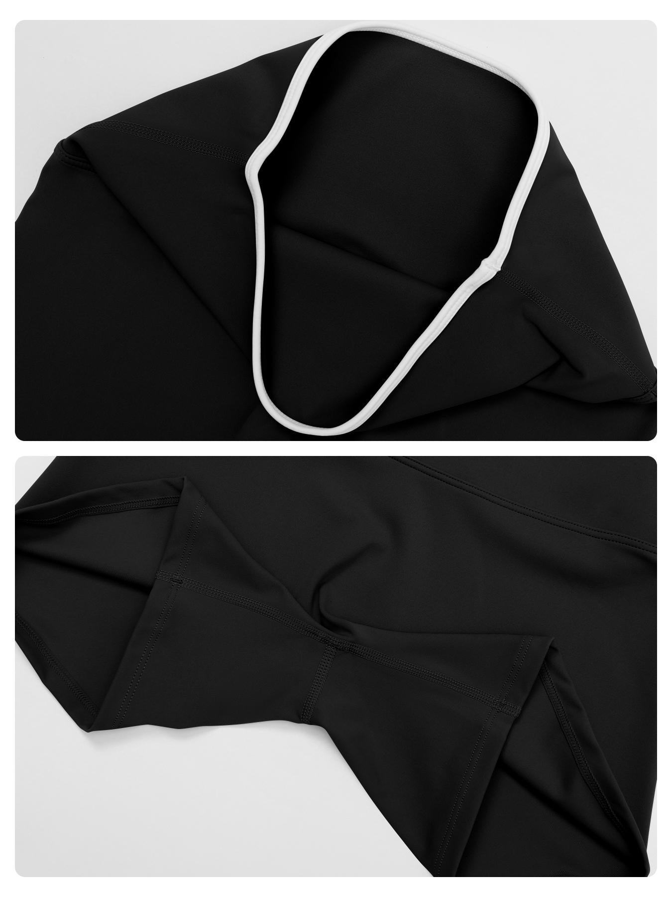 Women's Athletic Yoga Set, Sporty Plain Colorblock Crisscross Backless Crop Top & Tight-Fitting Shorts - image 17