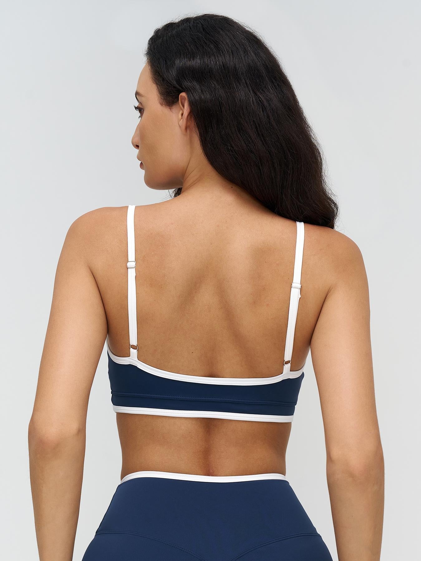 Women's Colorblock Yoga Bralette, Dual Shoulder Straps Design - image 14