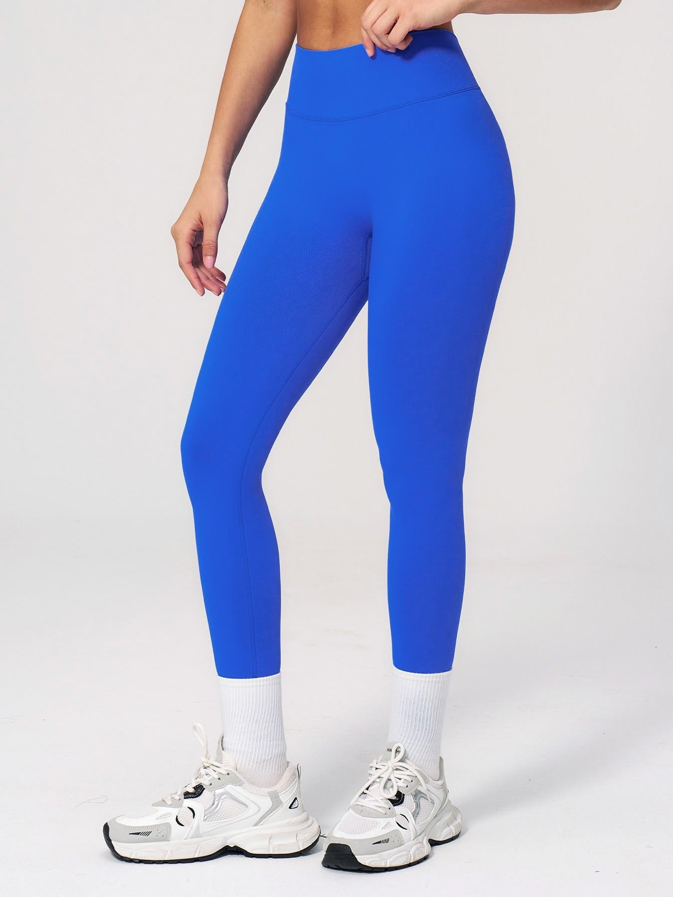 Seamless Peach Butt Yoga Pants, V-Shape Tight Fit Slimming Running Sports Quick-Dry Fitness Long Pants - image 14