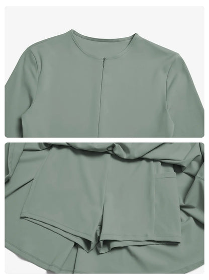 Nude Feel Two-Piece Tennis Skirt, Anti-Slip Inner Layer - image 7