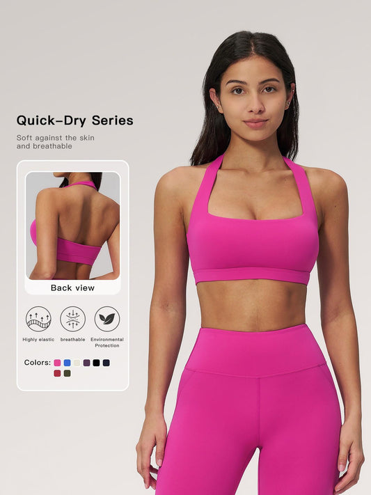 Summer Halter Cloudy Yoga Bra, Hollow Back Yoga Top - image 11