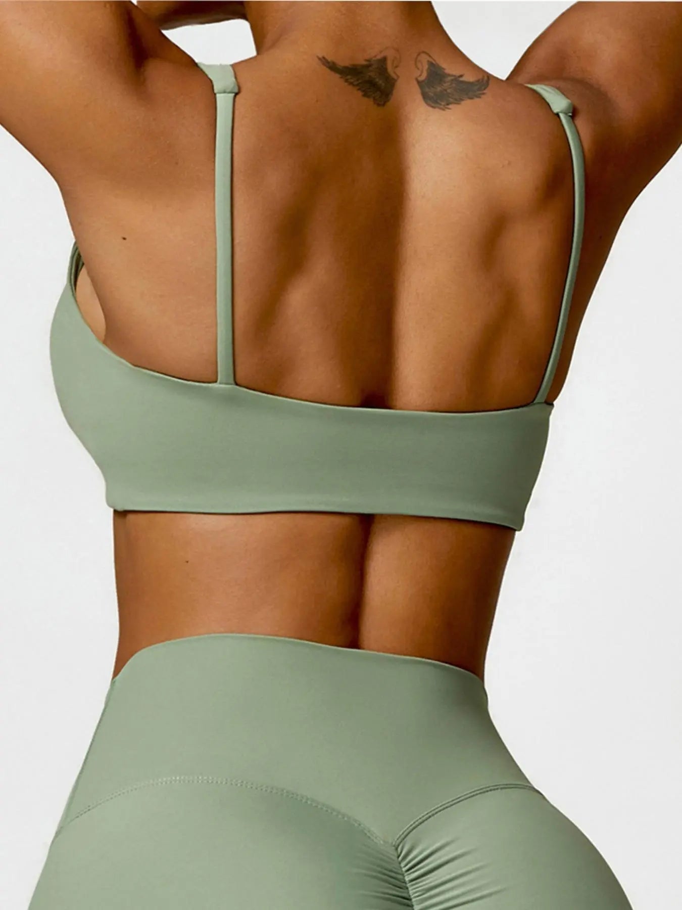 Women's Solid Backless Sports Bra, Quick Drying Breathable Comfortable Wireless Workout Yoga Bra - image 8