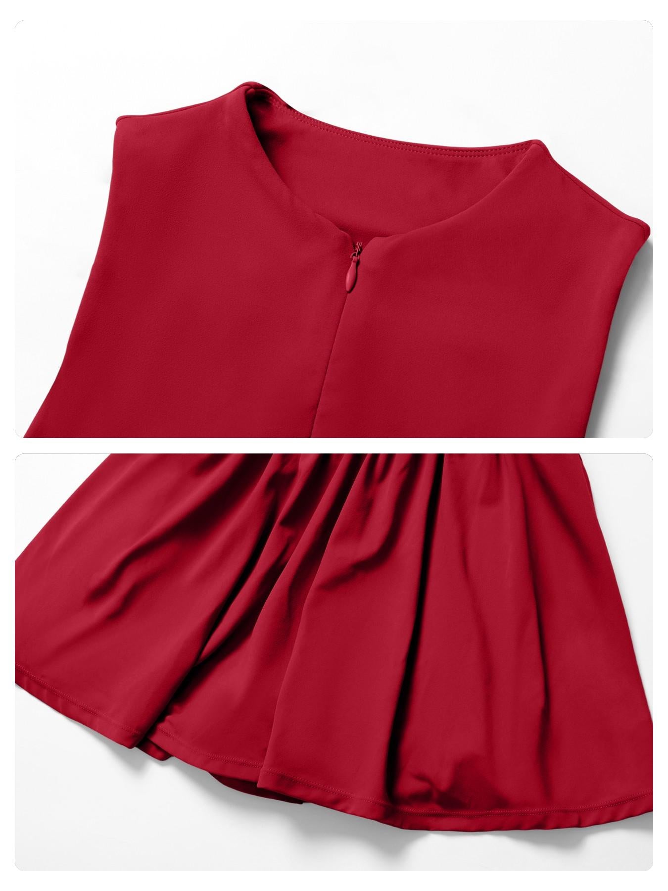 Cloudy Feel Fake Two-Piece Stand Collar Dress, Outdoor Running Anti-Exposure Underwear - image 17