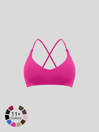Cloud-Soft Yoga Bra, Quick-Dry Cross-Back Sports Bra - image 7