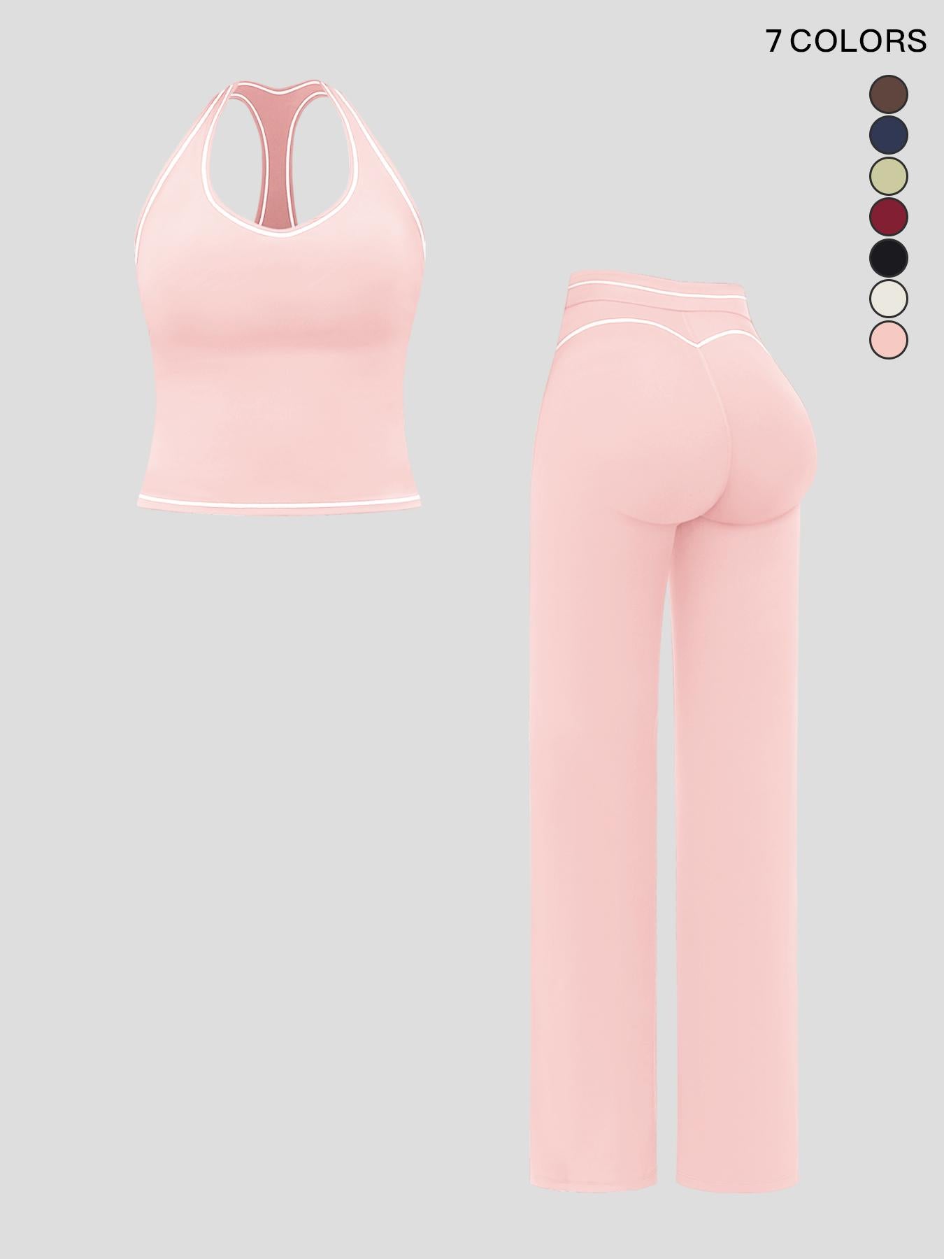Women's Yoga Set with Dual Shoulder Straps, High-End Feel Sportswear - image 23