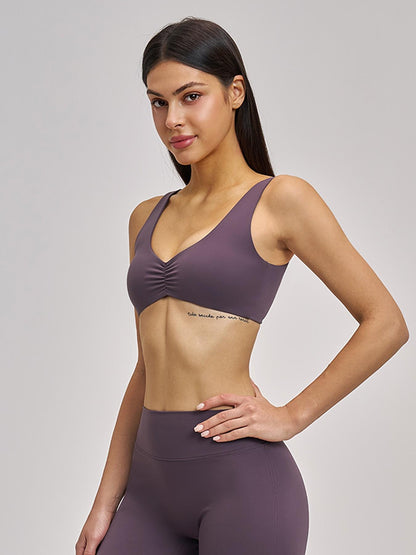 Sexy Backless Yoga Bra, Gathered Sports Running Fitness Underwear - image 14