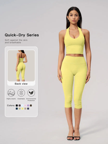 Women's Yoga Set with Quick-Dry High-Waist Butt-Lifting Waist Trainer, Breathable Fitness Outfit - image 2
