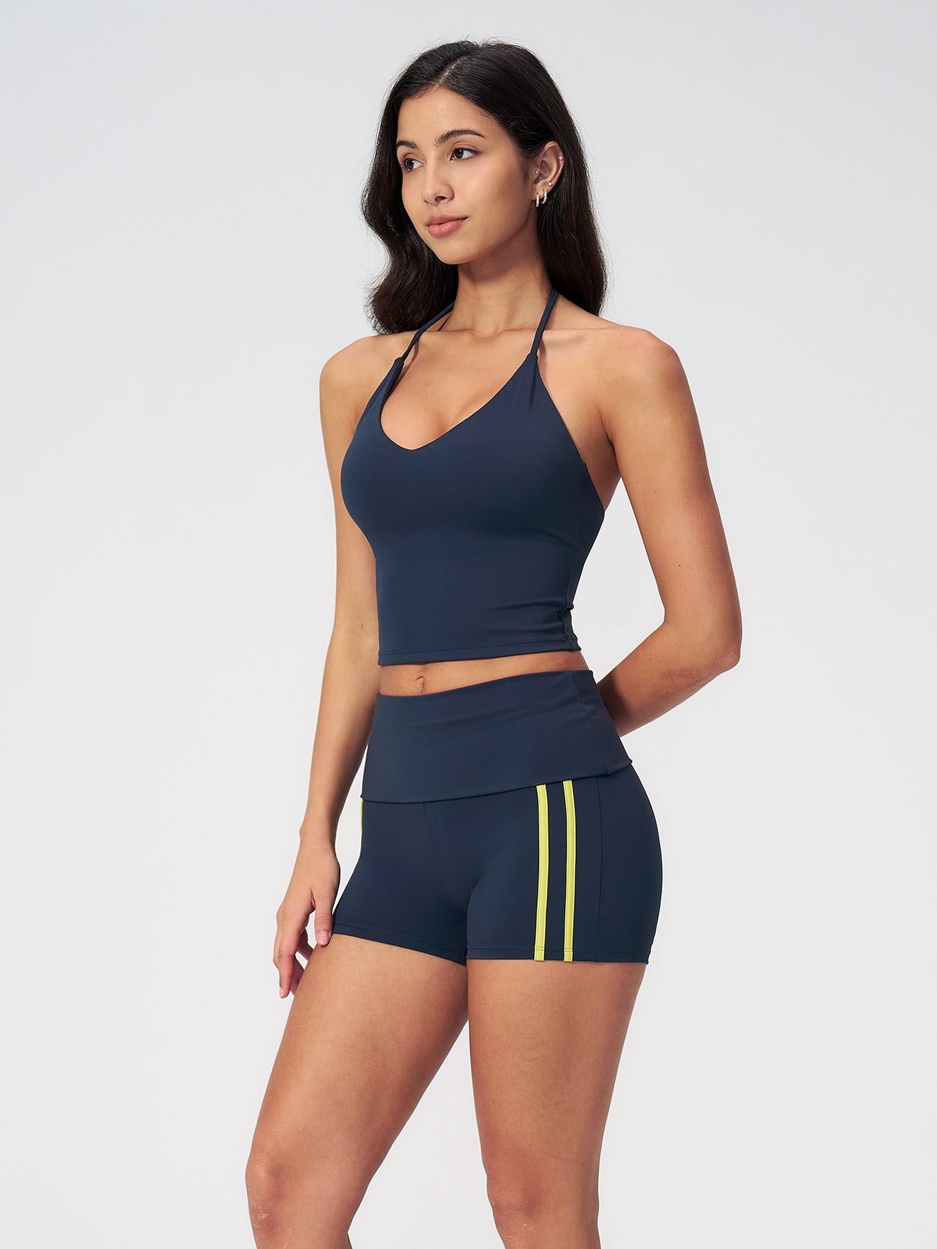 High-Waisted Yoga Set, Halter Neck Backless Tight Fit - image 16