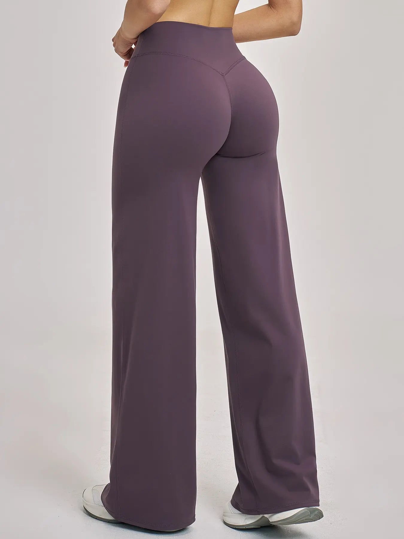 High Waist Flare Leg Yoga Pants, Casual Dance Workout Trousers