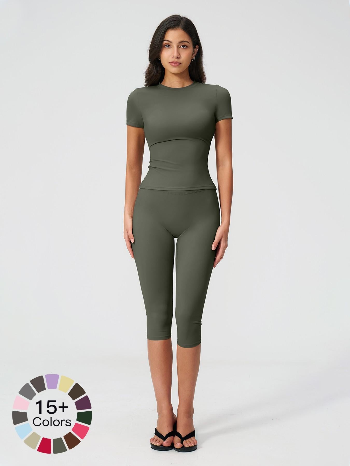 Breathable Tight Yoga Set, High Waist Quick-Dry Fitness Wear - image 28