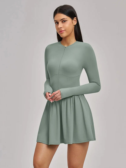 Nude Feel Two-Piece Tennis Skirt, Anti-Slip Inner Layer - image 6