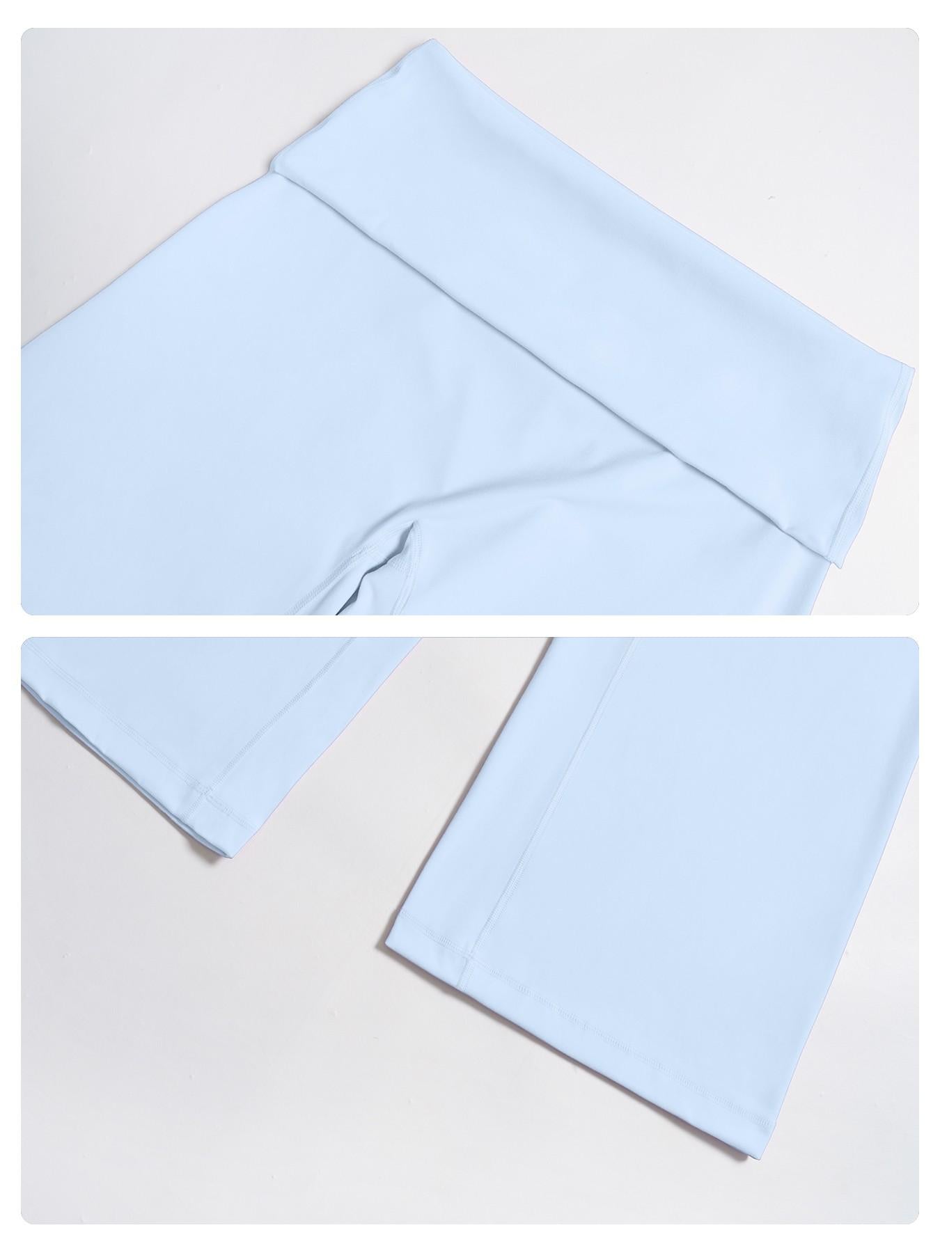 Fleece Long Pants, Folded Waist Loose Wide Leg Slimming Pants - image 17