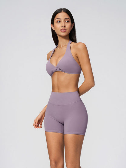 Summer New Athletic Yoga Set Deep V Lift Butt Slimming Running Sports Three-Quarter Pants, Women's Yoga - image 14
