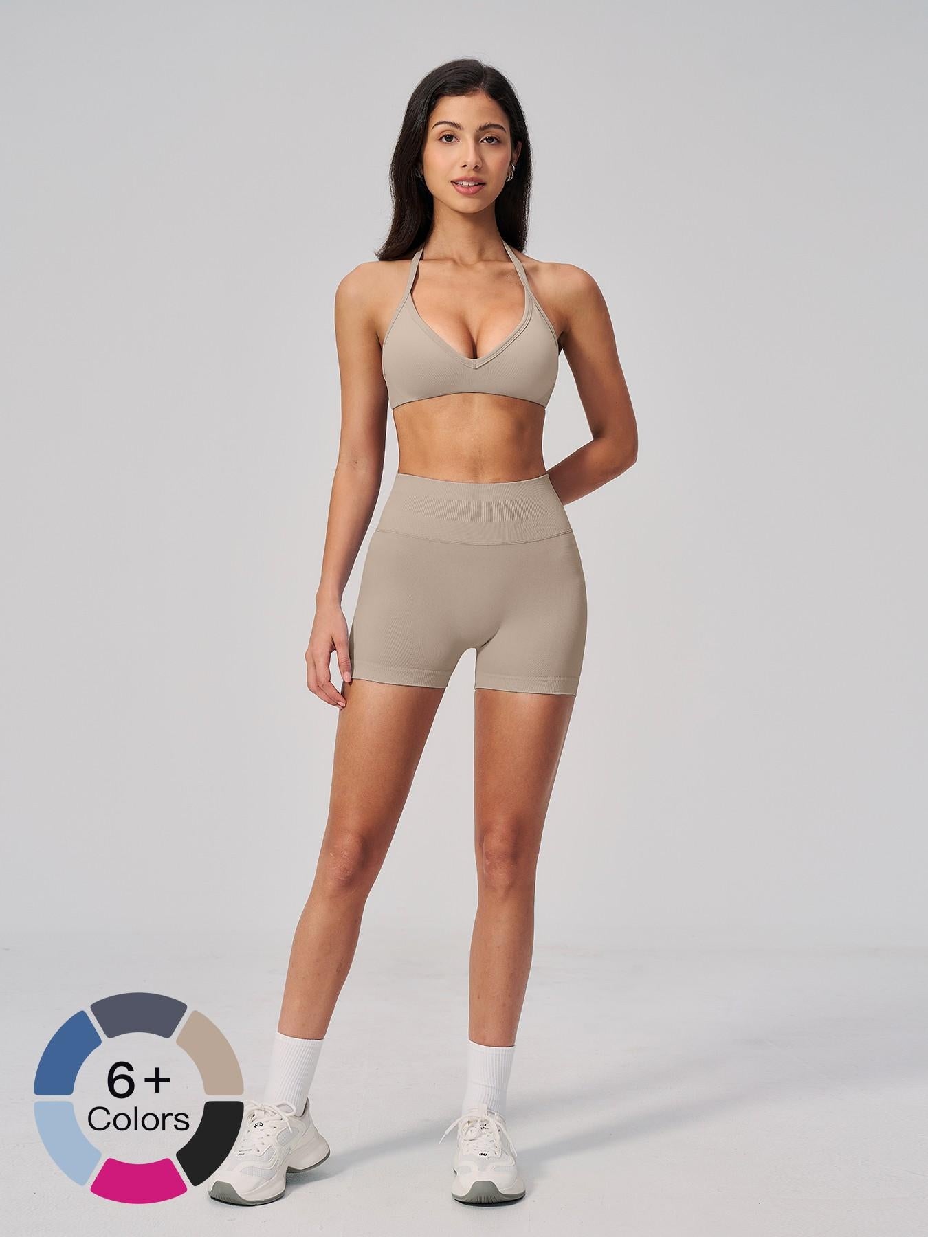 Seamless Yoga Set for Women, Halter Neck Backless Design - image 20
