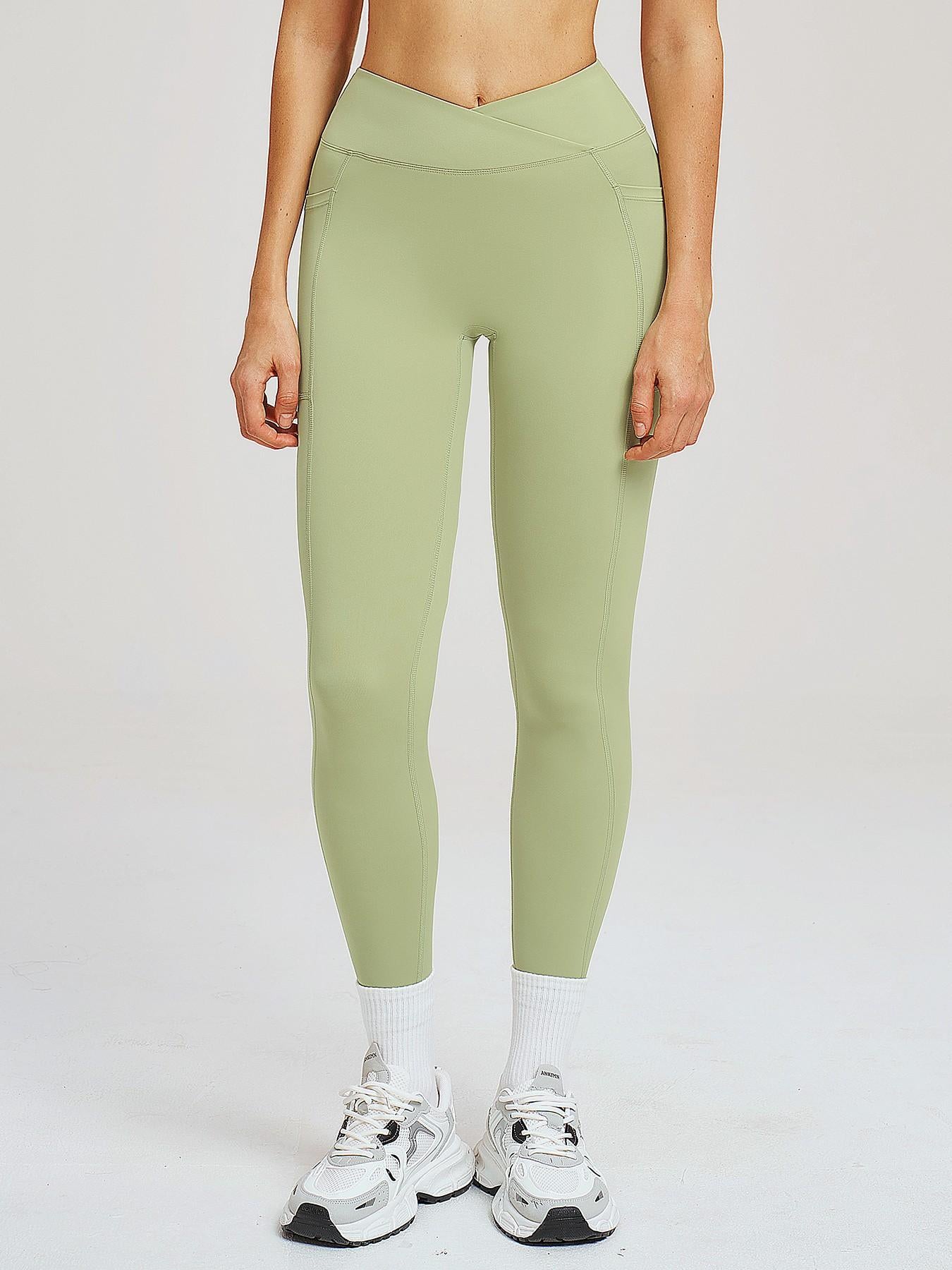 High Waist Yoga Pants for Women, Cross-Waist Fitness Yoga Leggings - image 15
