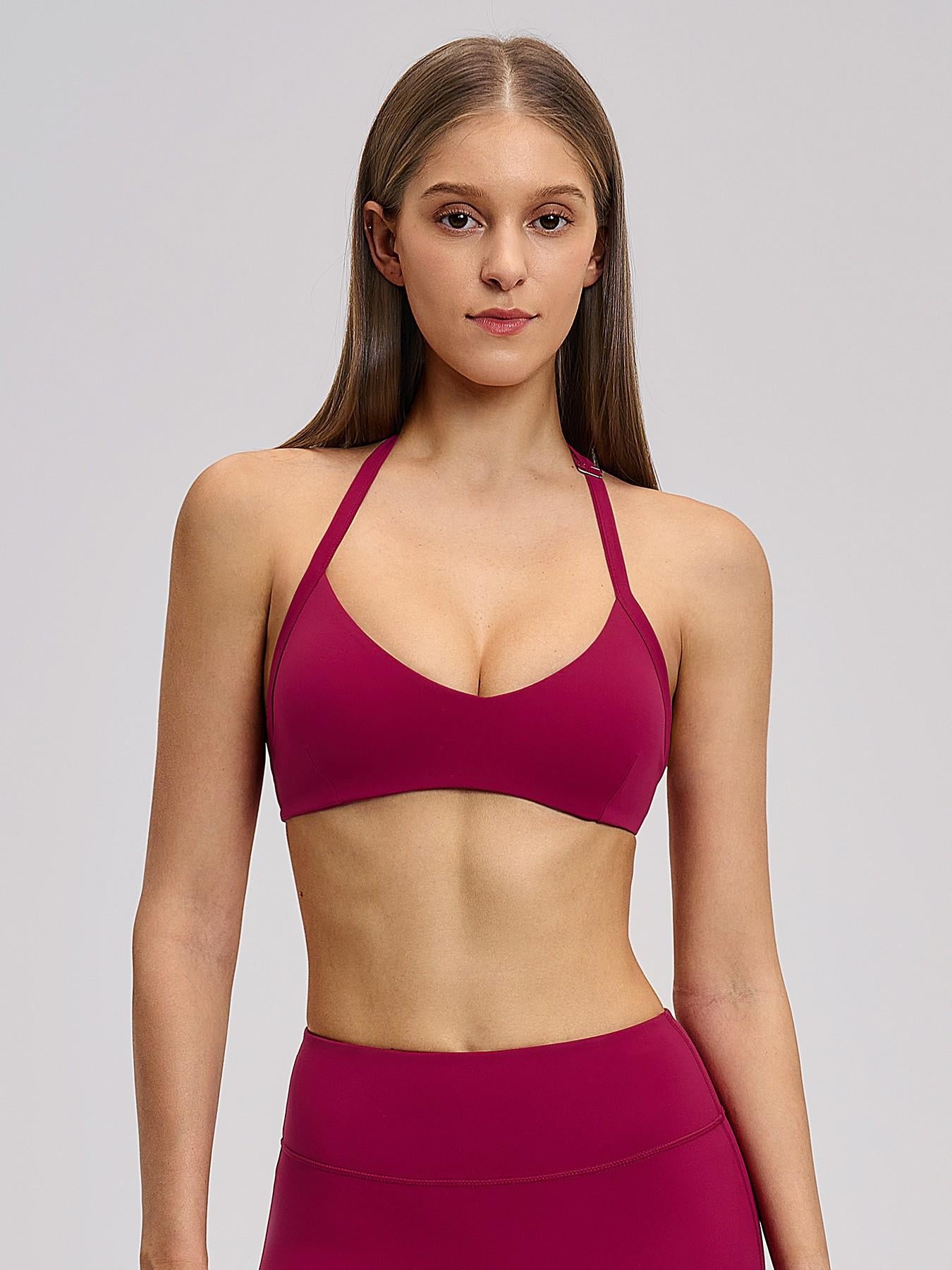 Cross-Border Plush Halter Sports Bra, Hollow Back Yoga Innerwear - image 9