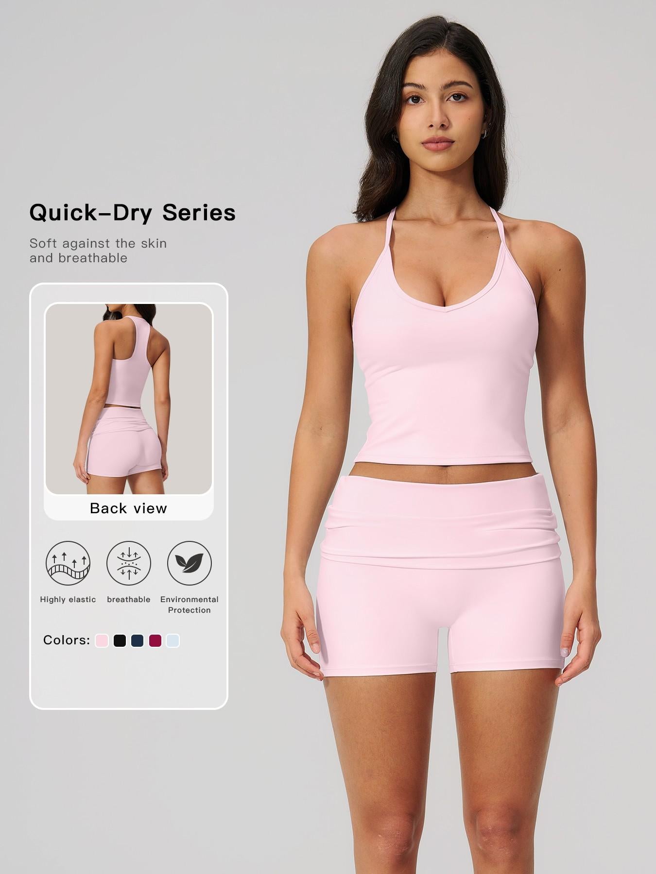 Cross-Border Fuzzy Yoga Set, Halter Backless High-End Fitness Running Sports Yoga Wear - image 11