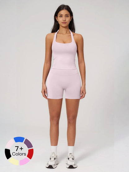 Seamless Yoga Set for Women, Tight Running Quick-Dry Sports Tank Top - image 4