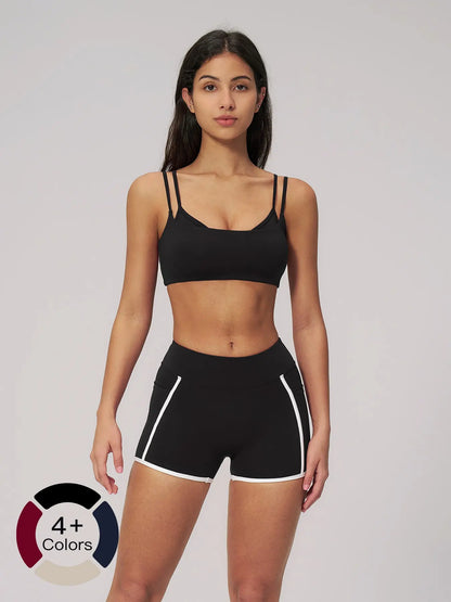 Women's Bare-Look Yoga Set, Contrast Stitching