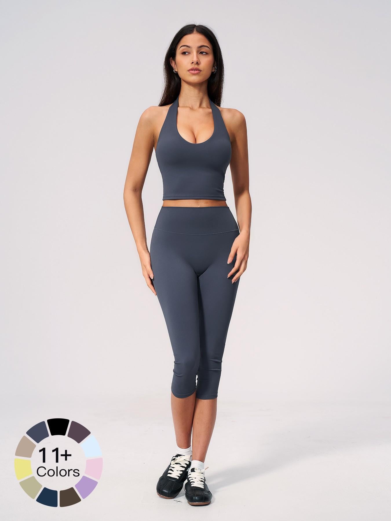 Women's Yoga Set with Quick-Dry High-Waist Butt-Lifting Waist Trainer, Breathable Fitness Outfit - image 19