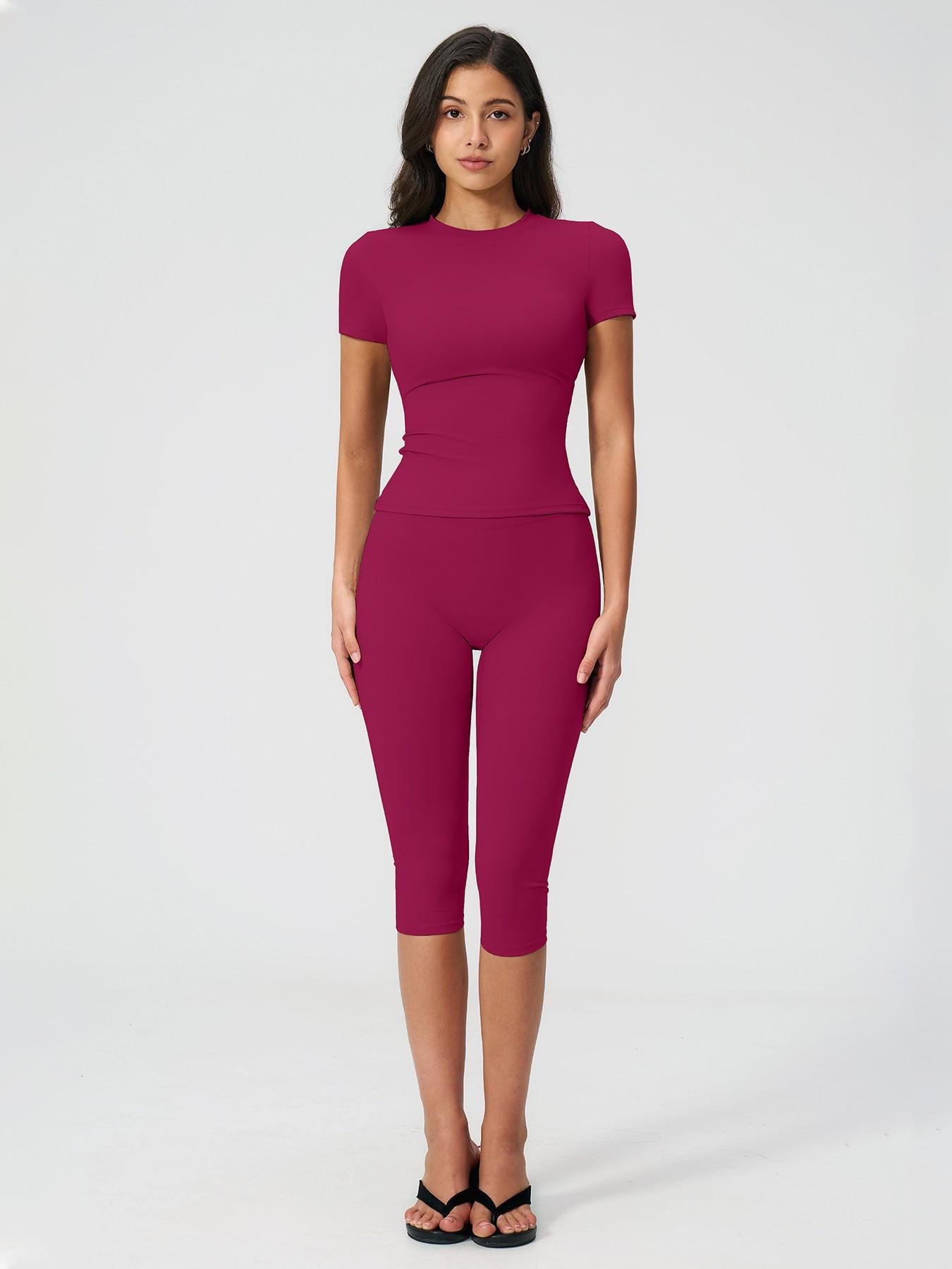 Breathable Tight Yoga Set, High Waist Quick-Dry Fitness Wear - image 15